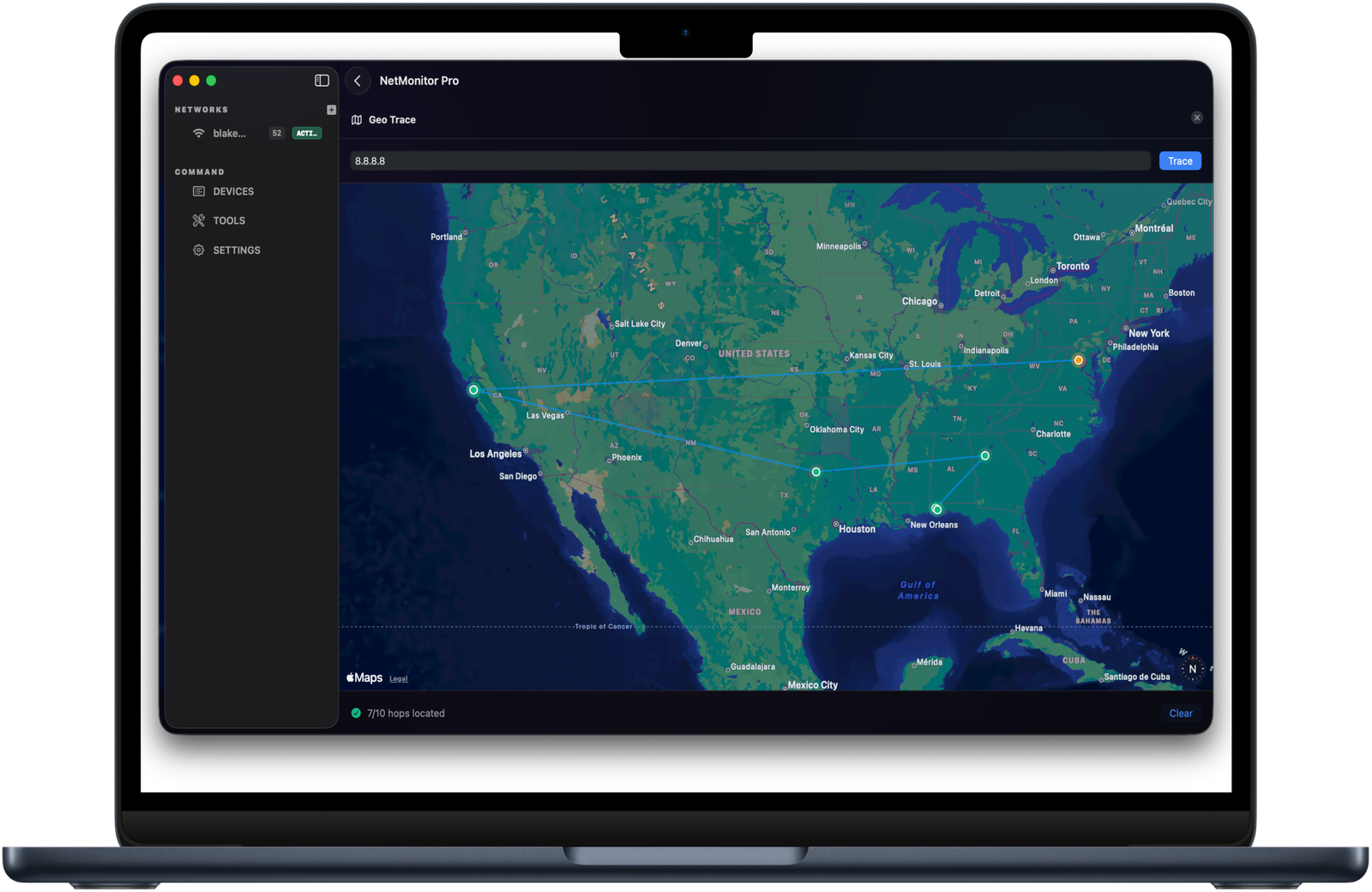 Geo traceroute on Mac