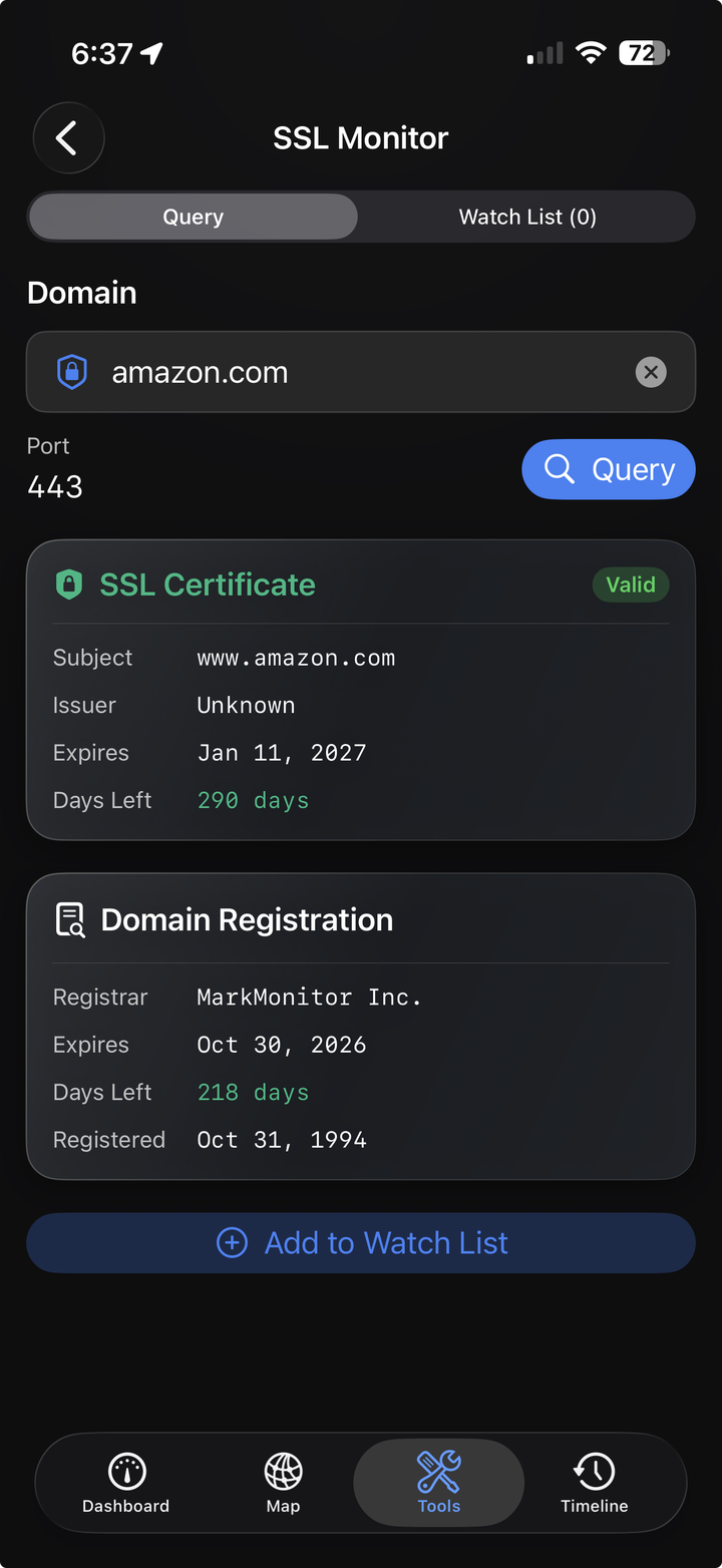 SSL inspector